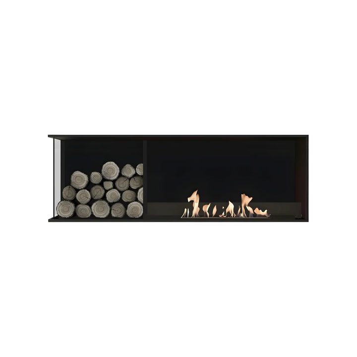 Bioethanol Eck Einbaukamin - BASE WOOD L120