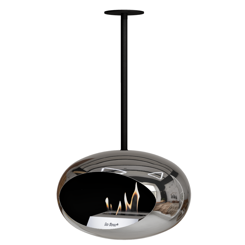 Bioethanol Deckenkamin - Le Feu DOME SKY SW/CHROME SILBER/RVS