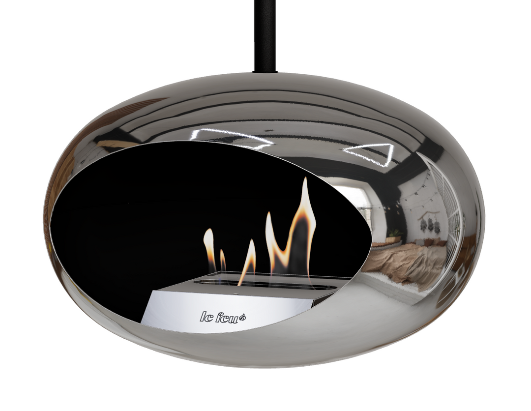 Bioethanol Deckenkamin - Le Feu DOME SKY SW/CHROME SILBER/RVS