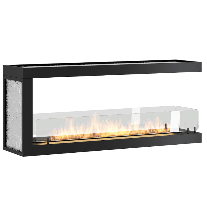 Dreiseitiger Bioethanol Einbaukamin - Inside U 120