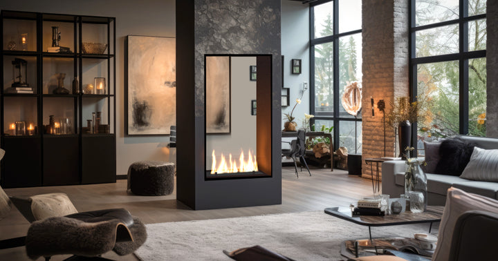 bioethanol-einbau-kamin-ofen-zweiseitig-vertikal-raumteiler-2side-vert-160-infire-slimfire-wohnzimmer-trockenbau-luxus-modern