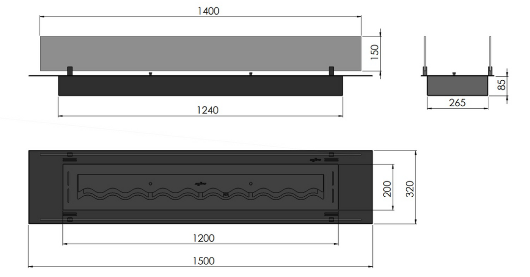 bioethanol-einbaubrenner-glas-infire-slimfire-wave-150cm-technische-zeichnung-alle-groessen