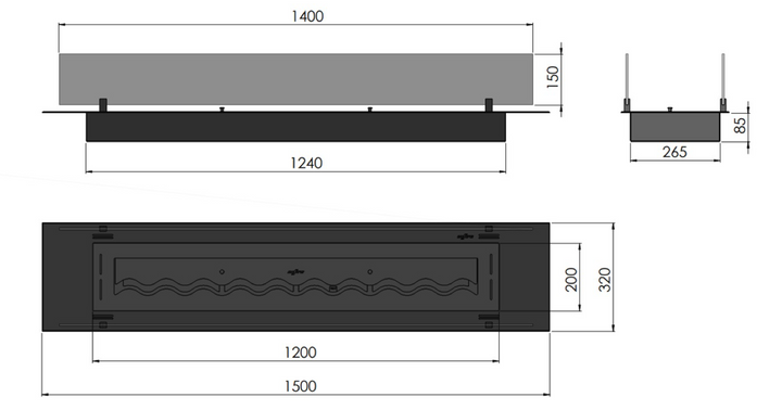 bioethanol-einbaubrenner-glas-infire-slimfire-wave-150cm-technische-zeichnung-alle-groessen