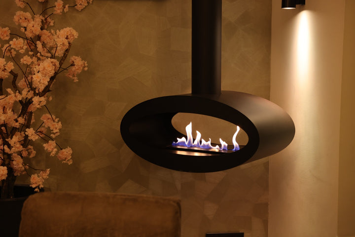 Bioethanol Hängekamin Decke - Tube 2Side Weiss