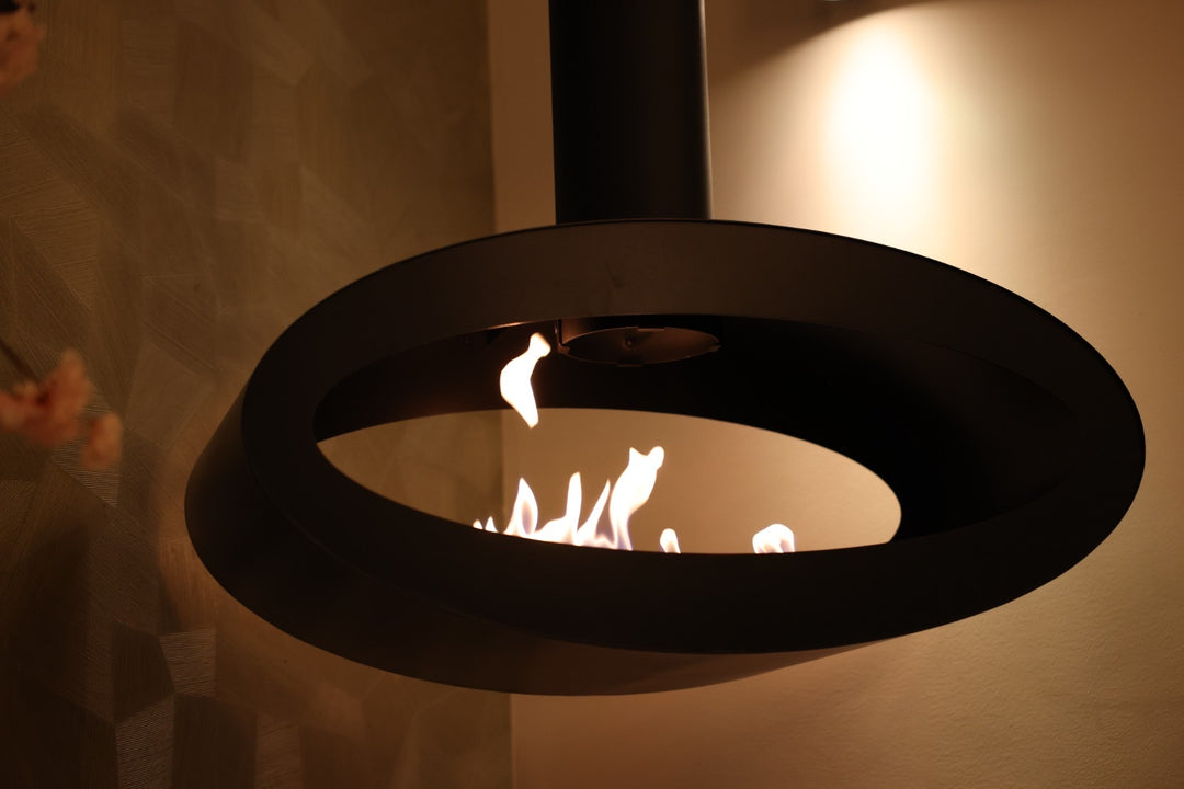 Bioethanol Hängekamin Decke - Tube 2Side Weiss