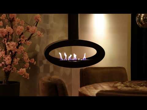 Bioethanol Hängekamin Decke - Tube 2Side Weiss